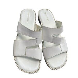 Naturalizer Wiser Sandals 8.5 M White Leather Strappy Coastal Casual Travel